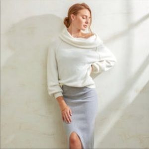 Free People Echo Beach Cowl Neck Sweater Size Small